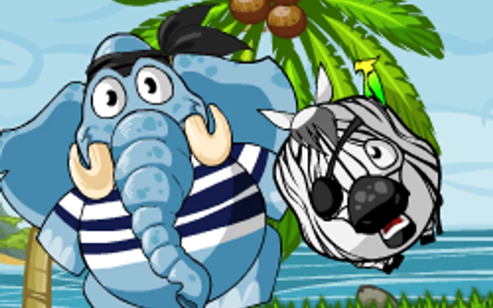 Snoring 3 Treasure Island game art