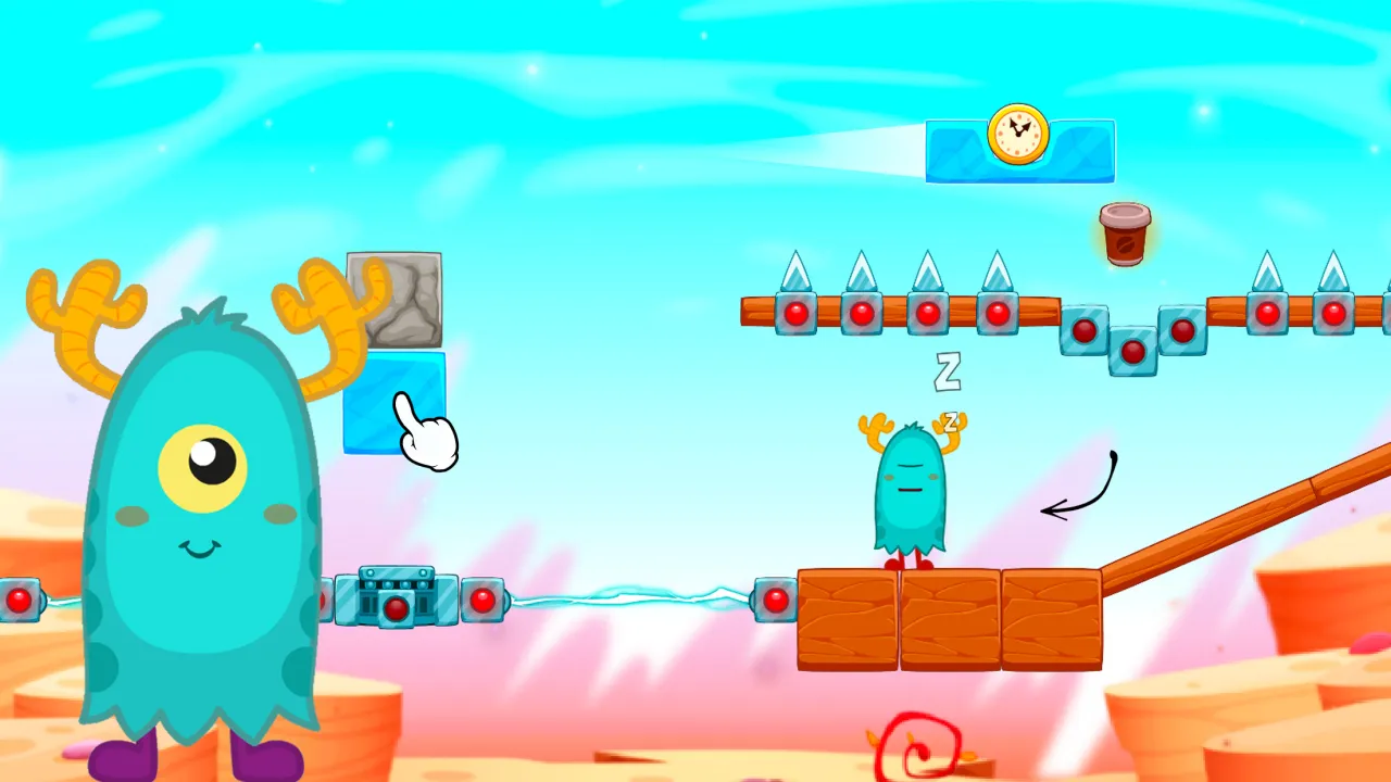 Collect stars while waking the monster