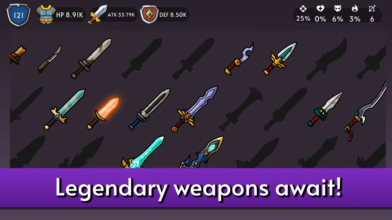 Character customization in Knight Hero
