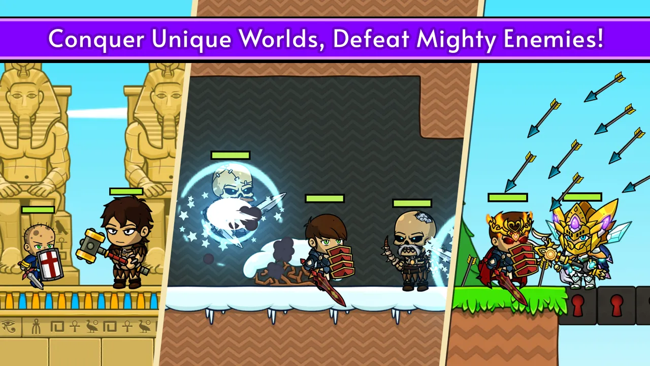 Battling hunters inside the pyramid