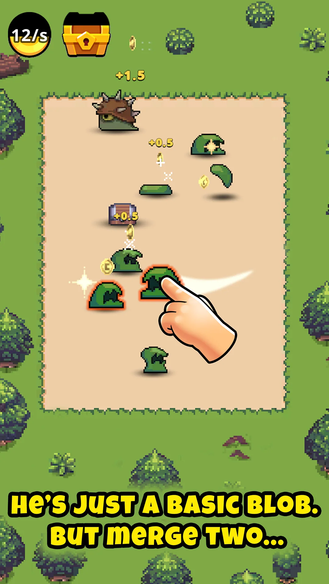 Fuse monsters to evolve stronger forms