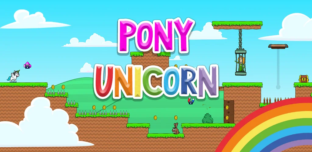 Arte promocional de Pony Unicorn Puzzle Platformer