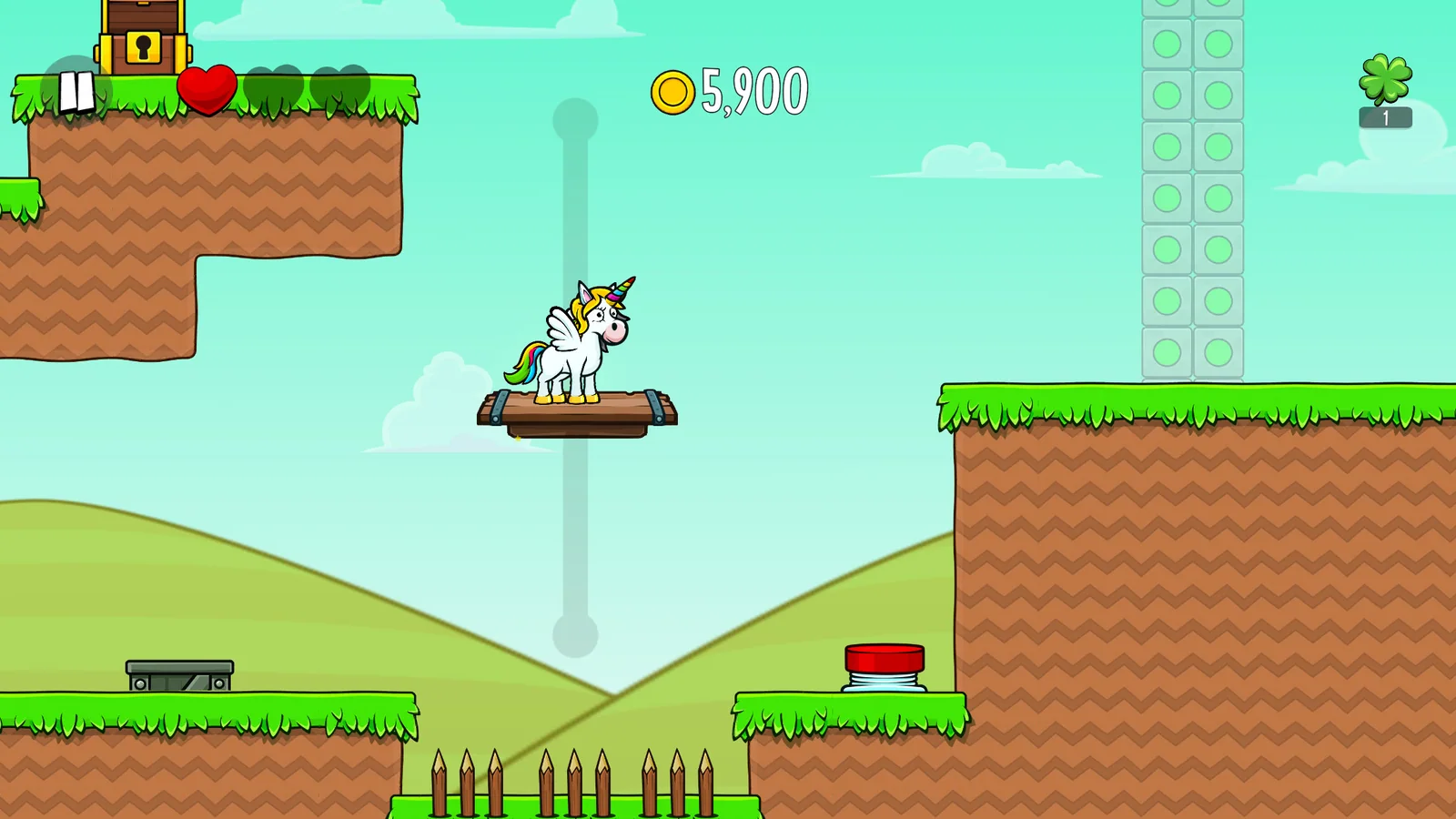 Use caixas e plataformas para resolver puzzles