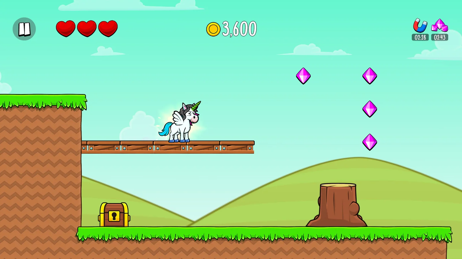 Unlock new outfits with collected crystals